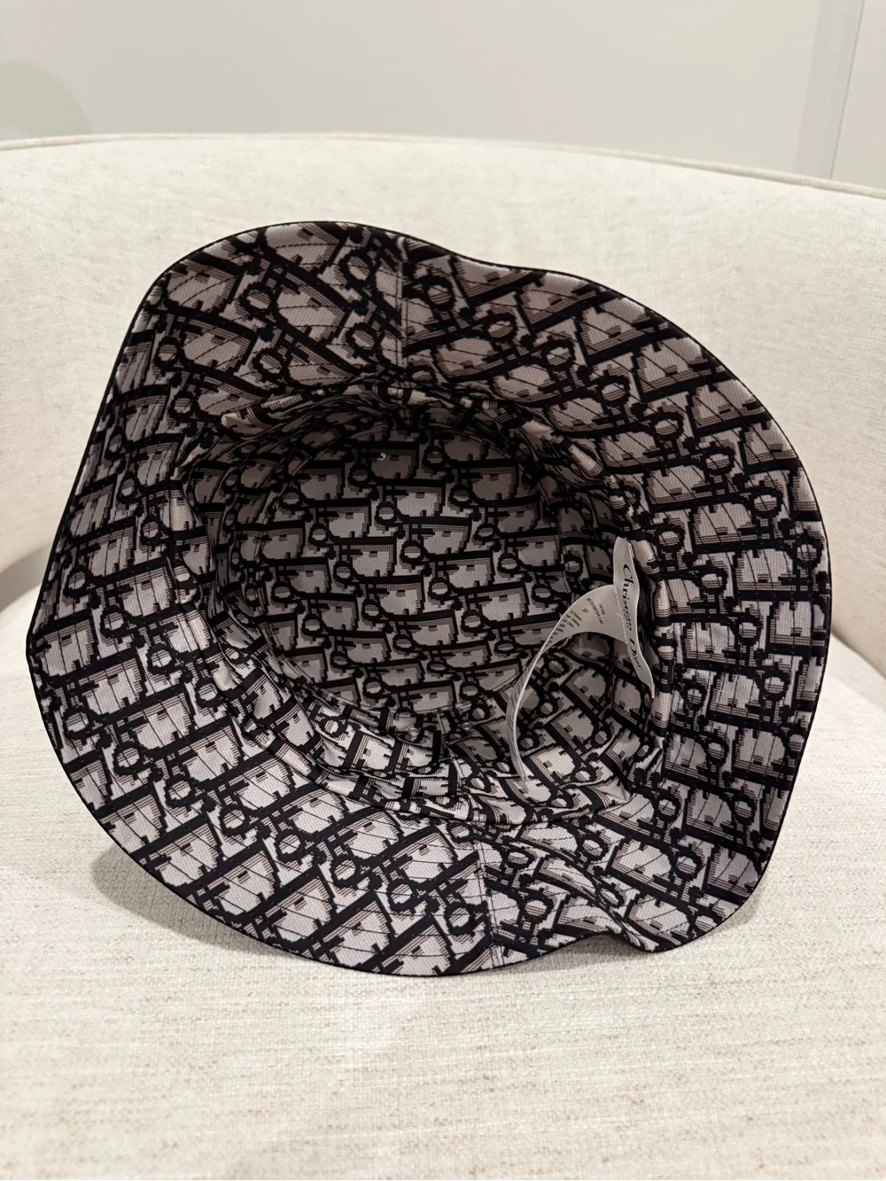 Dior Reversible Teddy-D Oblique Bucket Hat Black
